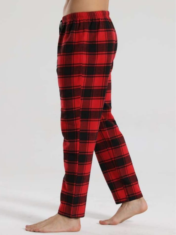 Man's Casual Plaid Home Lounge Pants